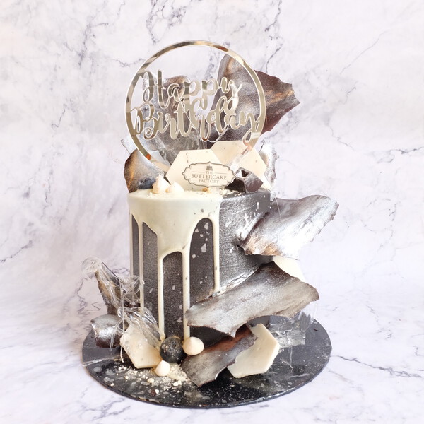 Silver Monochrome Cake